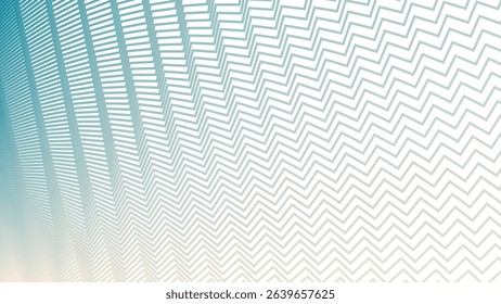 Peach Blue Zigzag Stripes Line Pattern Abstract Background with Modern Aesthetic Style
