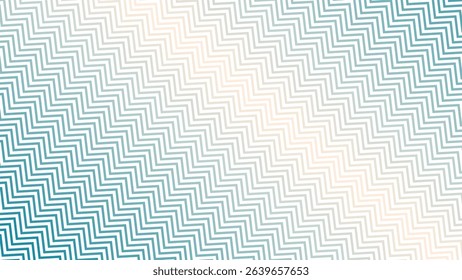 Peach Blue Zigzag Stripes Line Pattern Abstract Background with Modern Aesthetic Style