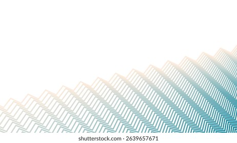 Peach Blue Zigzag Stripes Line Pattern Abstract Background with Modern Aesthetic Style