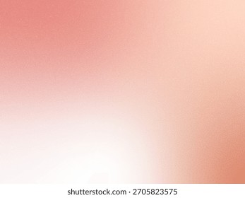Pfirsichblüte, körniges Rauschen, Farbverlauf-Hintergrund. Einfache herbstliche ästhetische Abstufung. Vektor Roségold Tapete Design. Cosmetic und Schönheit strukturierte Abdeckung.