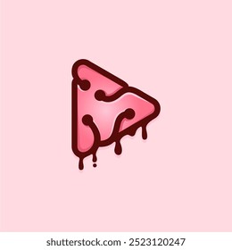 The Peach of Brain Play Symbol Logo creatively combines the imagery of a ripe peach with a stylized brain, symbolizing creativity and vitality.