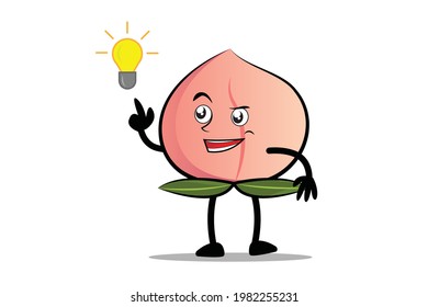 Peach Cartoon mascot or character found a great idea