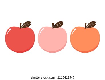 Peach cartoon vector. Doodle peach with leaves icon. Peach fruit in shape of heart isolated on white background. Farm, natural food, fresh fruits.
