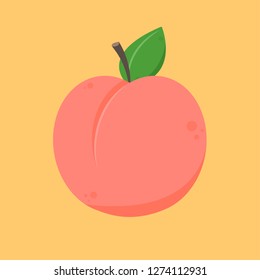 Peach cartoon vector. symbol. logo design.