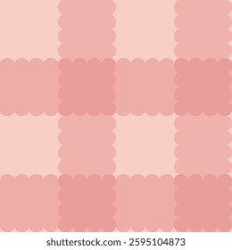 peach checkered seamless pattern fabric