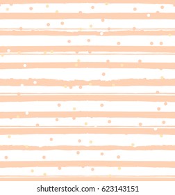 Peach Color Background, Striped Seamless Pattern.