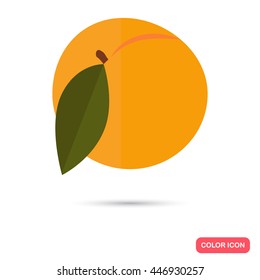 Peach color flat icon