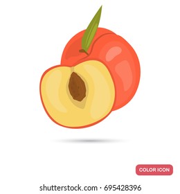 Peach color flat icon for web and mobile design