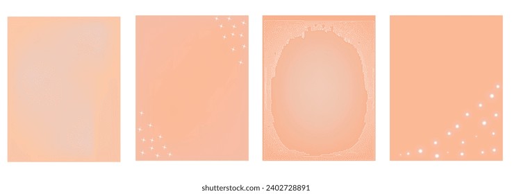 Peach color gradient backgrounds 2024 year. Vector illustration for banner, poster, background, card, cover. Peach Fuzz color mood background
