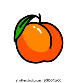 Peach color icon, simple vector sign, flat pictogram isolated on white background, logo illustration