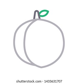 peach color line vector icon