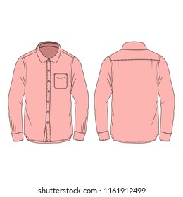 Peach Color Shirt Template Using 