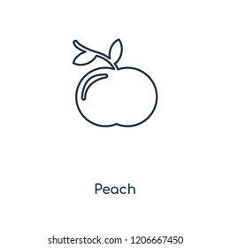 Peach concept line icon. Linear Peach concept outline symbol design. This simple element illustration can be used for web and mobile UI/UX.