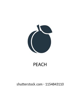 peach creative icon. Simple element illustration. peach concept symbol design from fruits collection. Can be used for web and mobile.