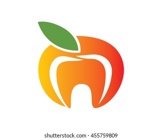 Peach and Dental Fruit Symbol
