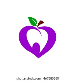 peach dental logo