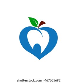 peach dental logo