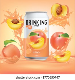 Peach  and design of peach package and juice
