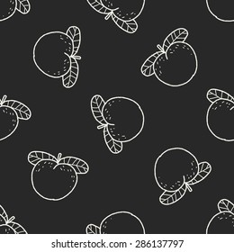 peach doodle seamless pattern background