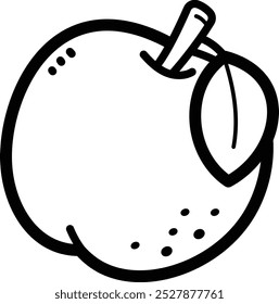 Pfirsichdoodle, Vektorsymbol und Illustration