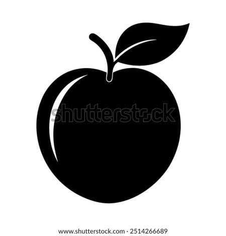 Peach Drawing Design Vector Illustration Clipart Eps