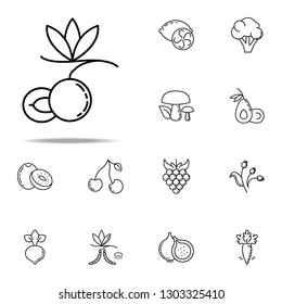peach dusk style icon. Vegetables icons universal set for web and mobile