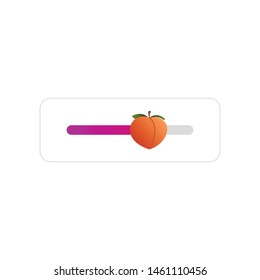 Peach emoji slider. Instagram story slider Social media emoji symbol modern simple flat vector icon