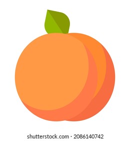 peach flat clipart vector illustration