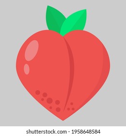 peach flat icon illustration vector graphic