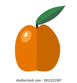 pfirsichfarbene flache Illustration. einfache Zeichenkette