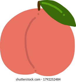 peach flat illustration vector icon