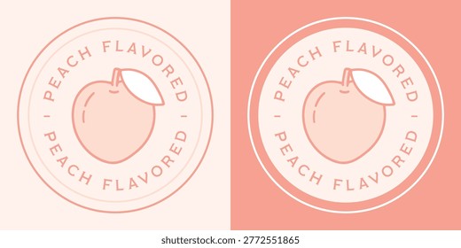 Peach flavored logo fruit