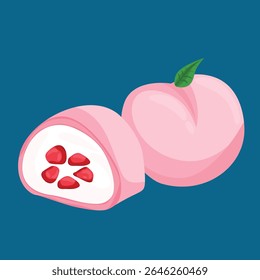 Peach Flavored Mochi Ice Cream with Soft Chewy Texture and Creamy Filling
Delicious peach-flavored mochi ice cream with a soft and chewy rice cake exterior and a smooth, creamy peach filling. 