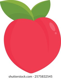 Peach Fruit Cartoon Ilustration Design