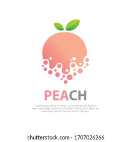 Peach Fruit design with modern style vector illustration