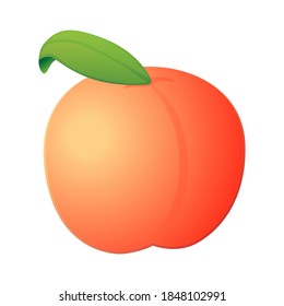Peach Fruit Emoji Vector Design. Art Illustration Agriculture Farm Product.