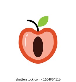 Peach Fruit Flat Icon