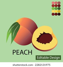 Icono y logotipo del vector de ilustración fresco para la mezcla de fruta