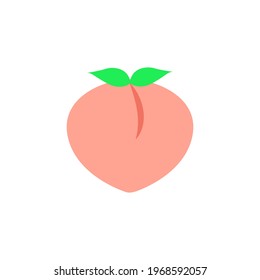 Peach Fruit Icon Concept Vector Design eps10