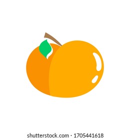 Peach fruit icon. Image of a pretty fruit. Editable vector.