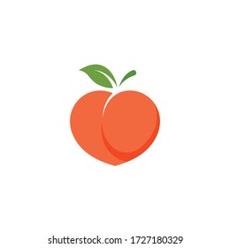 peach fruit icon vector illustrtion design template