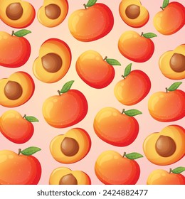 Peach fruit pattern background design