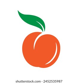 Peach Fruit Silhouette Vector Design Illustration Clipart Eps  svg