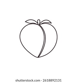 Peach fruit vector emoji illustration symbol sign icon