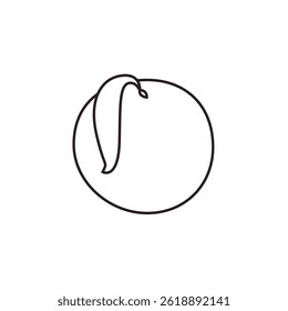 Peach fruit vector emoji illustration symbol sign icon