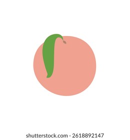 Peach fruit vector emoji illustration symbol sign icon