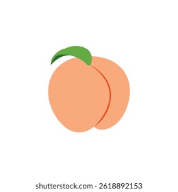 Peach fruit vector emoji illustration symbol sign icon