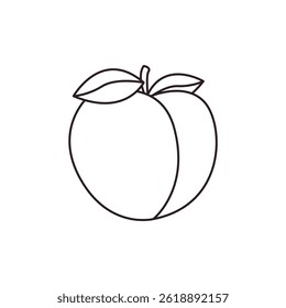 Peach fruit vector emoji illustration symbol sign icon