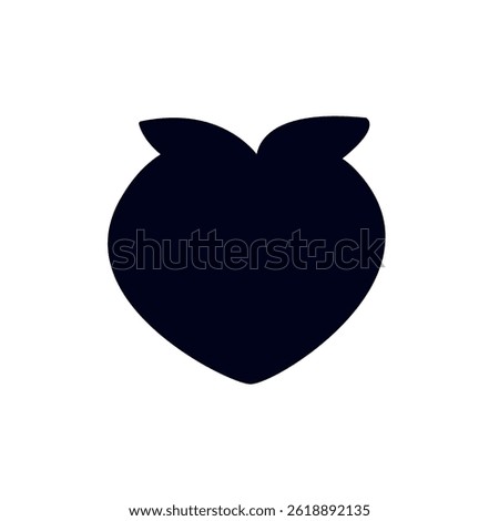 Peach fruit vector emoji illustration symbol sign icon