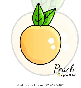 peach funny cartoon art style fit for logo,icon,business,symbol,design element,etc.